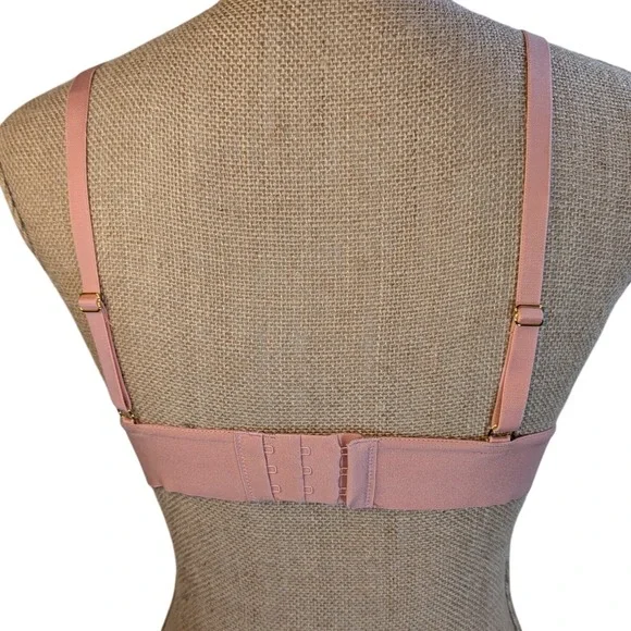 LIVELY Lace Bralette Pink Rose Mauve Stretch Comfort Wireless Size L - Picture 2 of 5